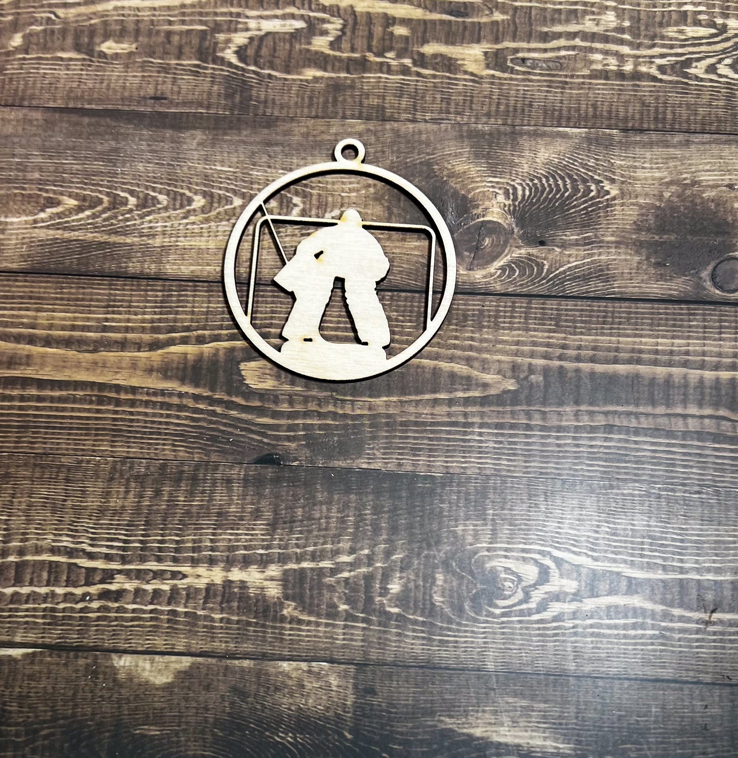 Hockey Ornament, Wooden Sports Ornament, Sports Ornament, Engraved Ornament, Laser Engraved Wood Ornament