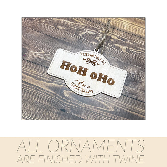 There's no Place Like Home Ornament , Postal Code Ornament , Zip Code Ornament , , Custom Family Ornament ,Wooden Ornament