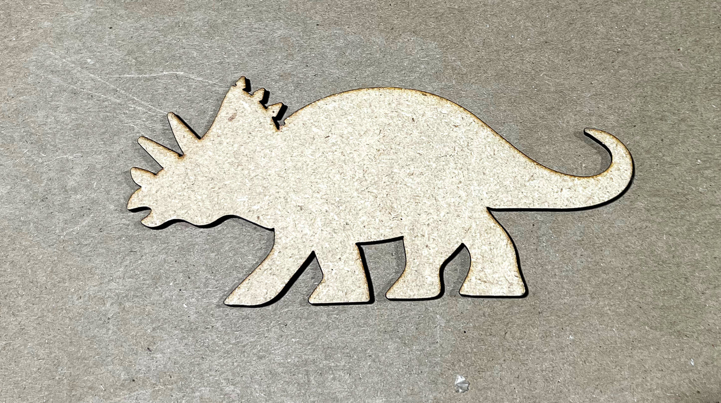 Triceratops Dinosaur Cut Shape - Ideal for DIY Projects and Custom Painting