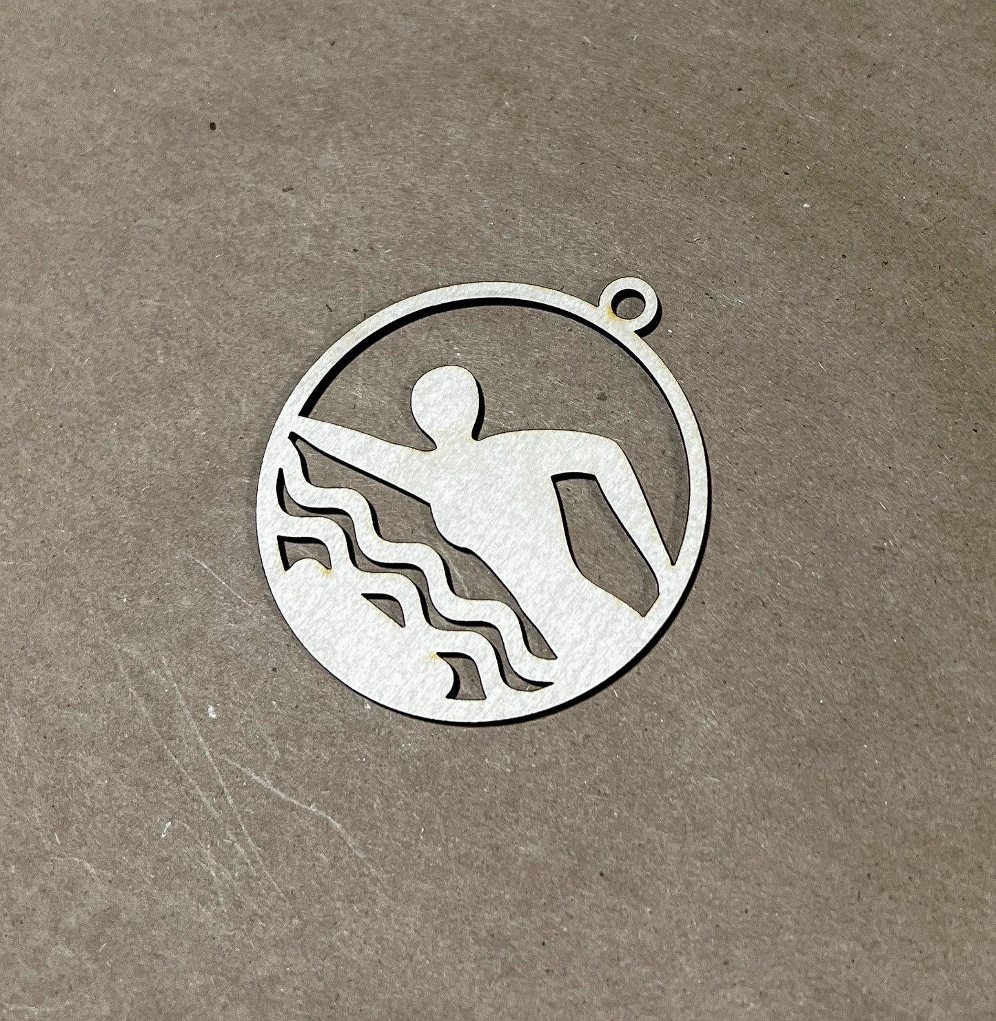 Swimming Ornament, Wooden Sports Ornament, Sports Ornament, Engraved Ornament, Laser Engraved Wood Ornament