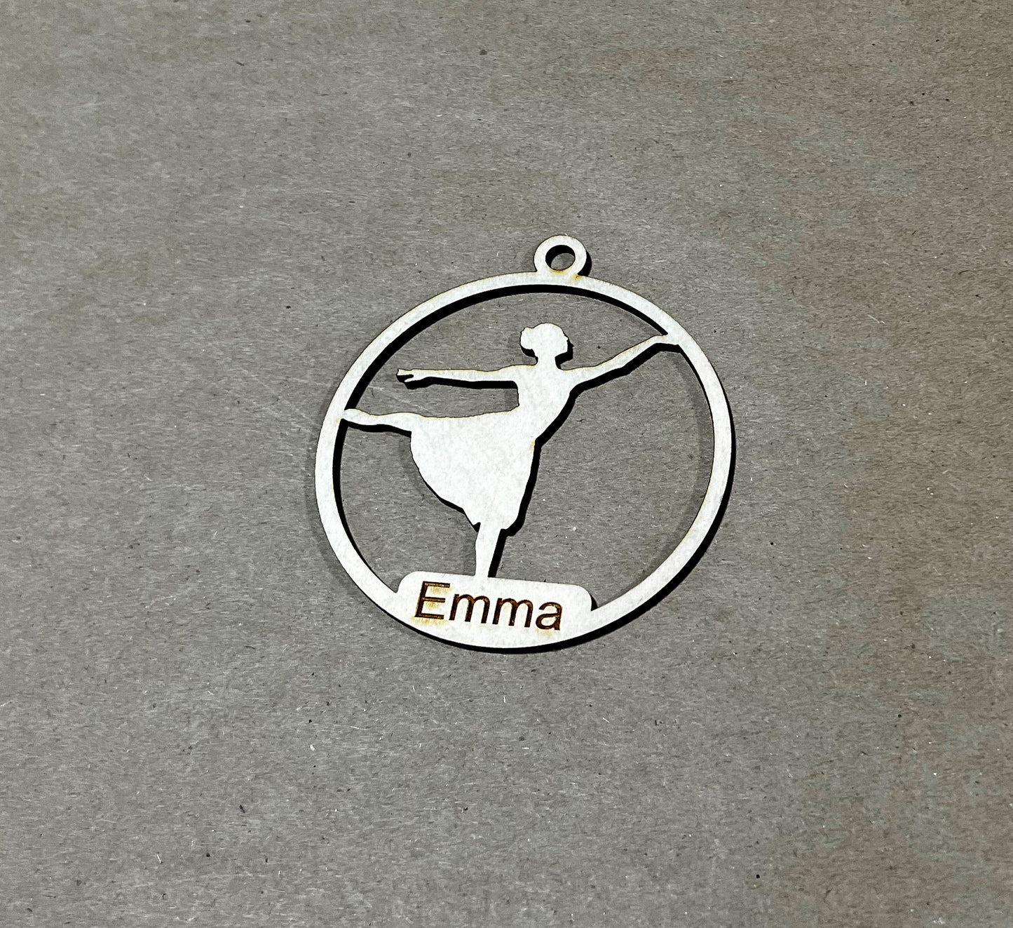 Dancing Ornament, Wooden Sports Ornament, Sports Ornament, Engraved Ornament, Laser Engraved Wood Ornament