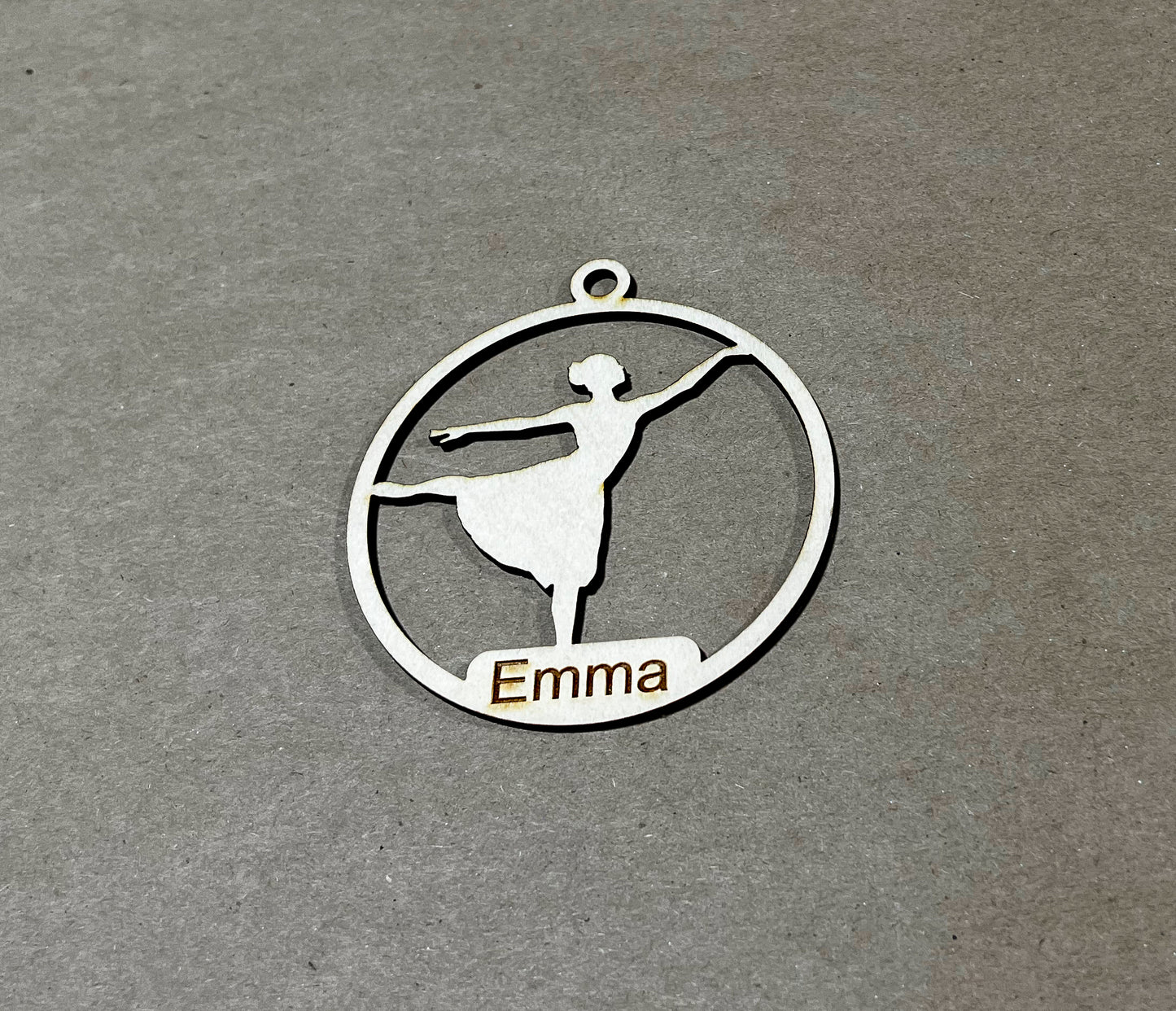 Dancing Ornament, Wooden Sports Ornament, Sports Ornament, Engraved Ornament, Laser Engraved Wood Ornament
