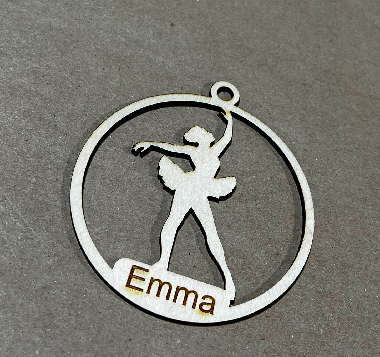Dancing Ornament, Wooden Sports Ornament, Sports Ornament, Engraved Ornament, Laser Engraved Wood Ornament