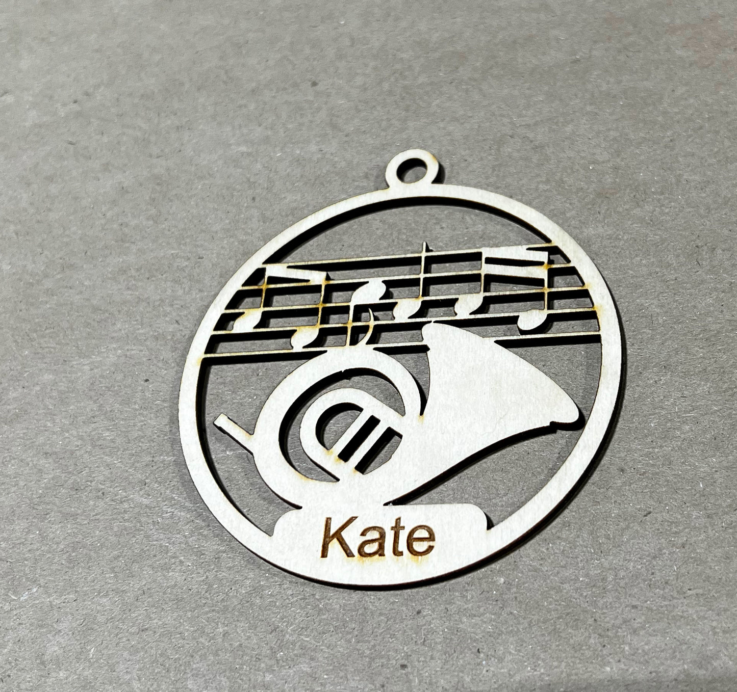 Music Ornament, Wooden Sports Ornament, Sports Ornament, Engraved Ornament, Laser Engraved Wood Ornament