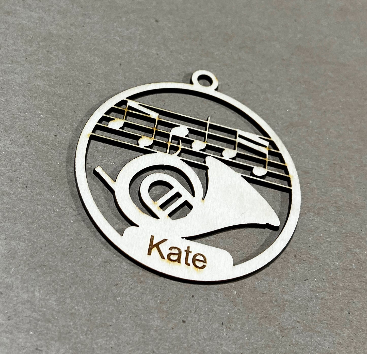 Music Ornament, Wooden Sports Ornament, Sports Ornament, Engraved Ornament, Laser Engraved Wood Ornament