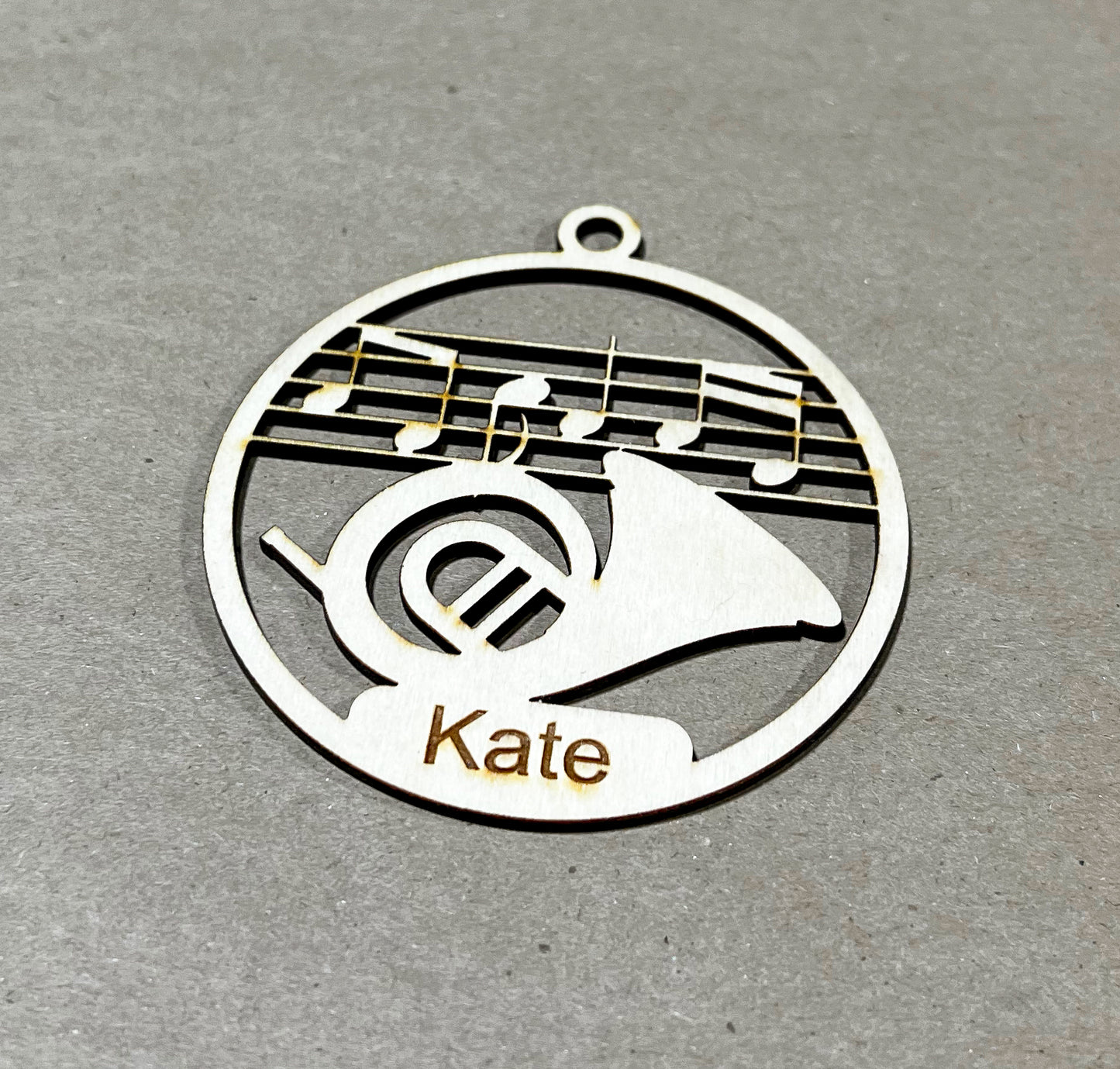 Music Ornament, Wooden Sports Ornament, Sports Ornament, Engraved Ornament, Laser Engraved Wood Ornament