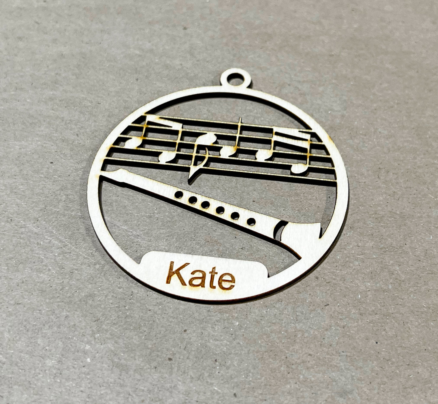 Music Ornament, Wooden Sports Ornament, Sports Ornament, Engraved Ornament, Laser Engraved Wood Ornament