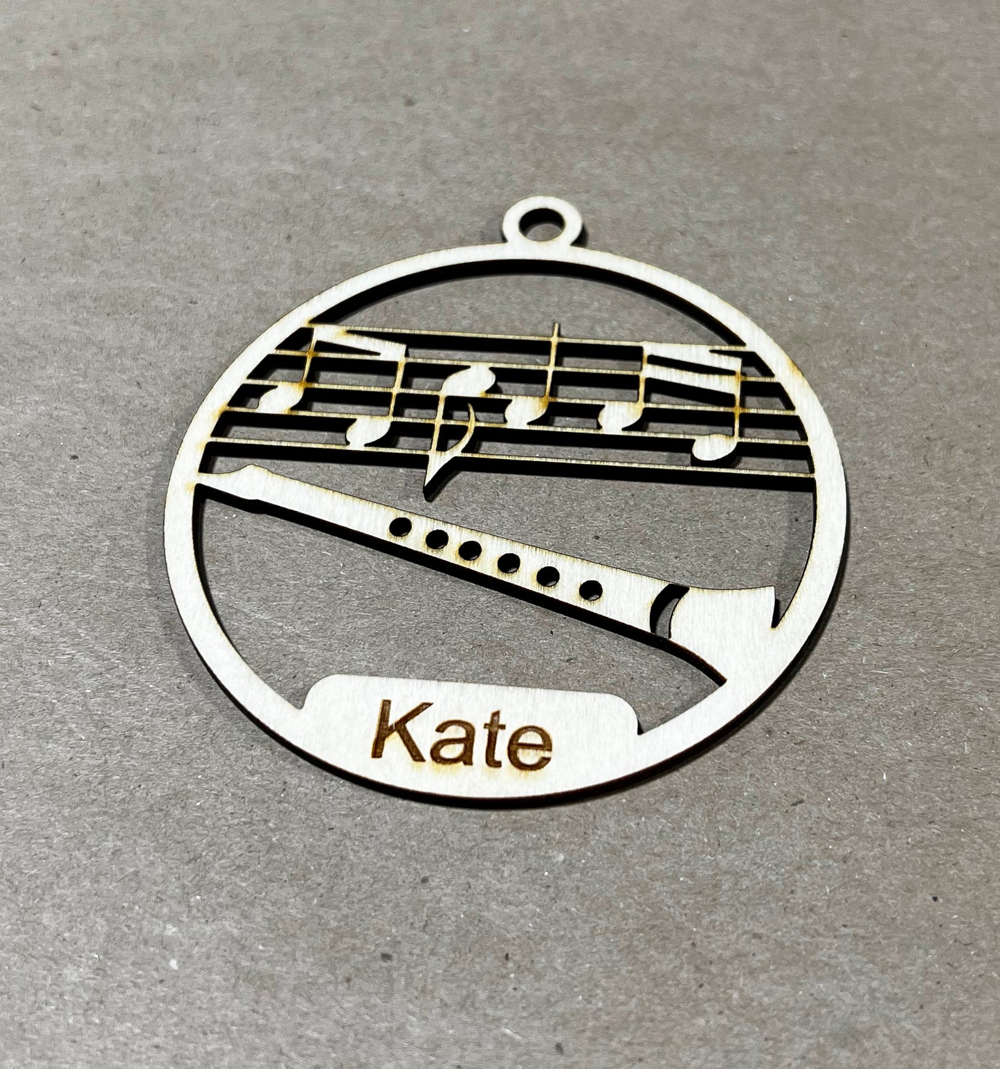 Music Ornament, Wooden Sports Ornament, Sports Ornament, Engraved Ornament, Laser Engraved Wood Ornament