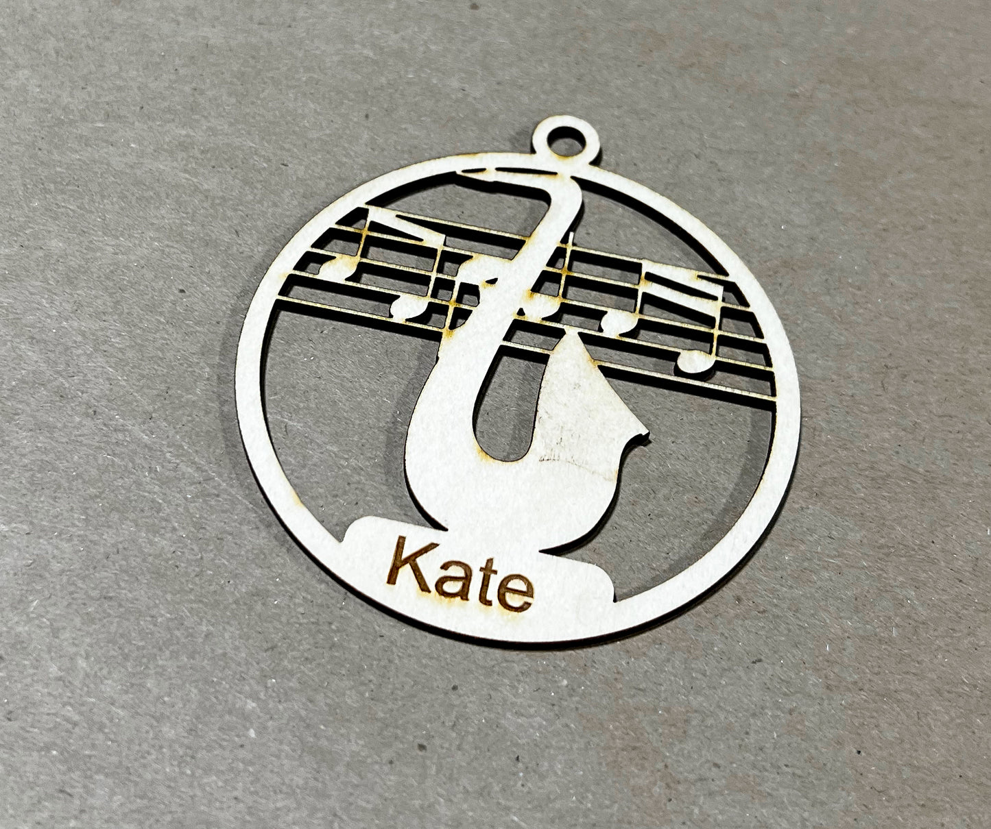 Music Ornament, Wooden Sports Ornament, Sports Ornament, Engraved Ornament, Laser Engraved Wood Ornament
