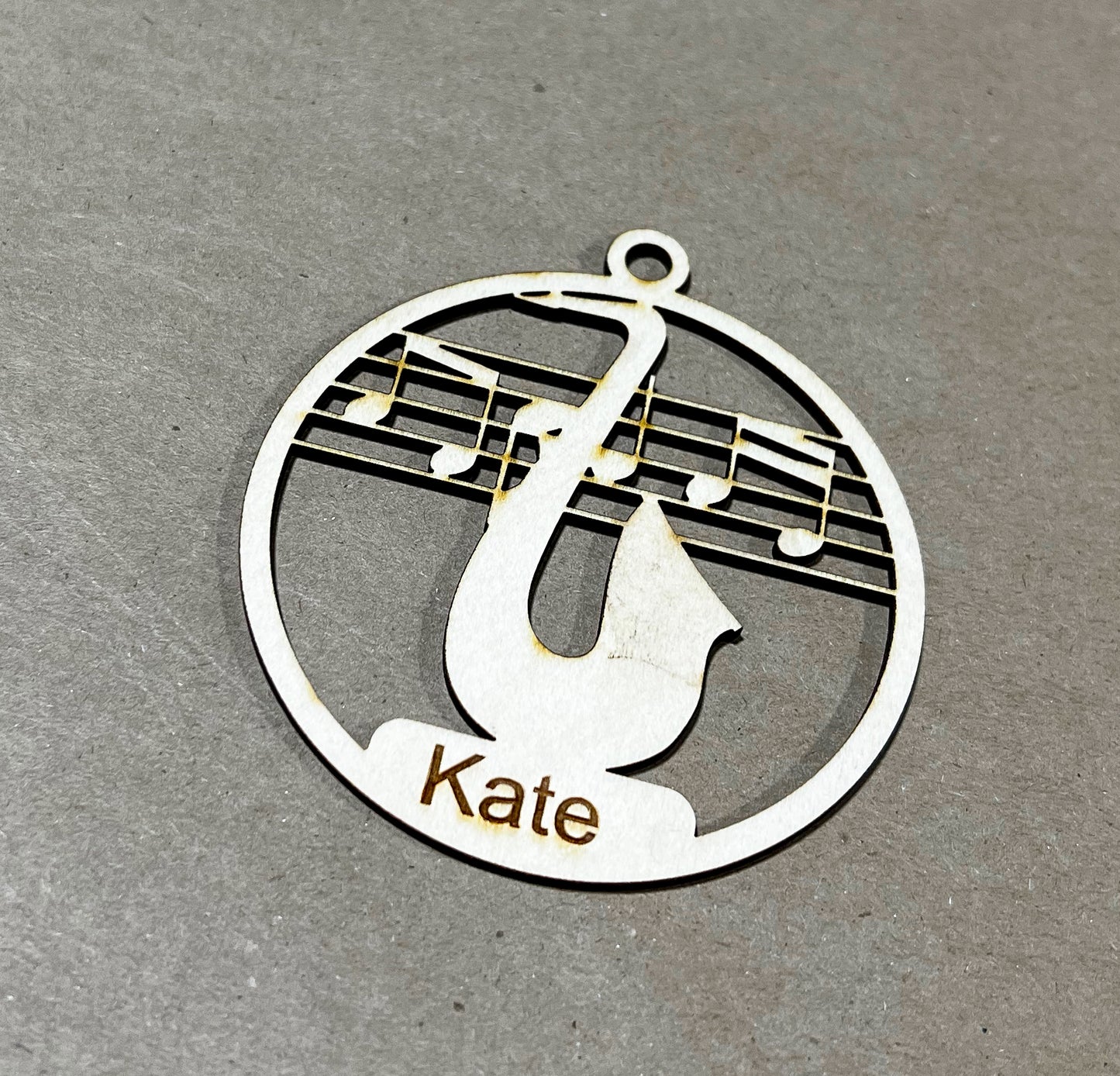 Music Ornament, Wooden Sports Ornament, Sports Ornament, Engraved Ornament, Laser Engraved Wood Ornament