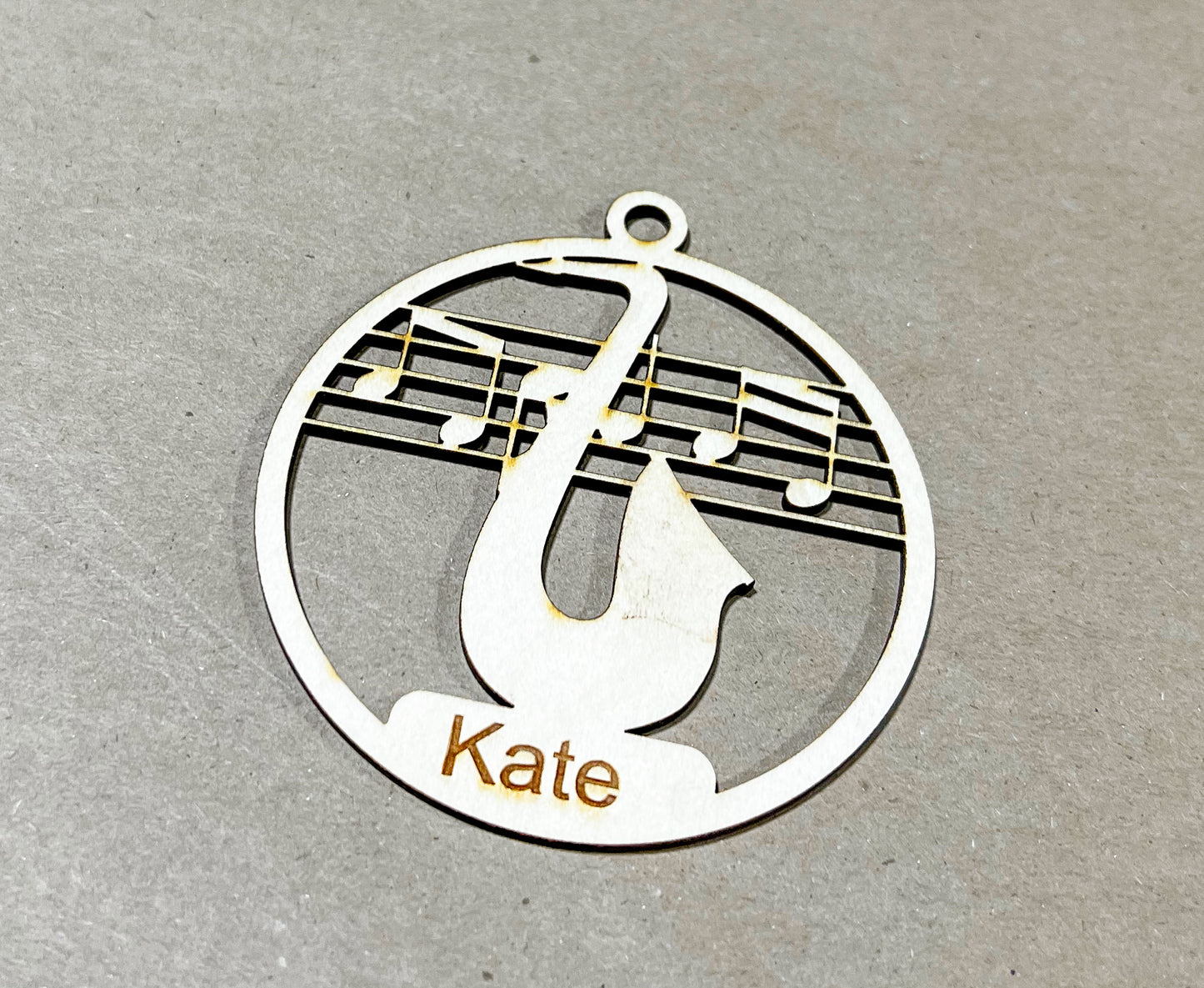 Music Ornament, Wooden Sports Ornament, Sports Ornament, Engraved Ornament, Laser Engraved Wood Ornament