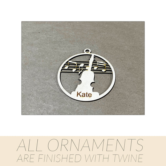 Music Ornament, Wooden Sports Ornament, Sports Ornament, Engraved Ornament, Laser Engraved Wood Ornament