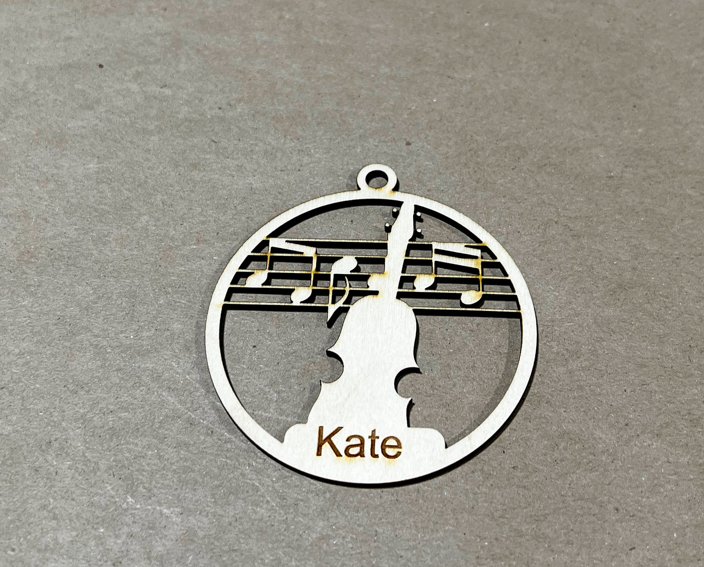 Music Ornament, Wooden Sports Ornament, Sports Ornament, Engraved Ornament, Laser Engraved Wood Ornament