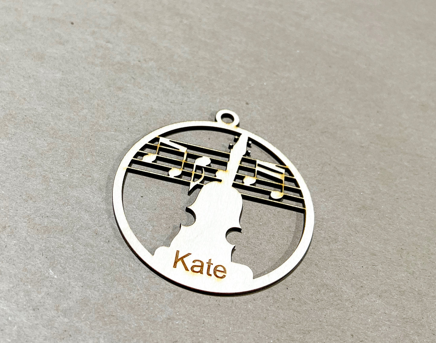 Music Ornament, Wooden Sports Ornament, Sports Ornament, Engraved Ornament, Laser Engraved Wood Ornament