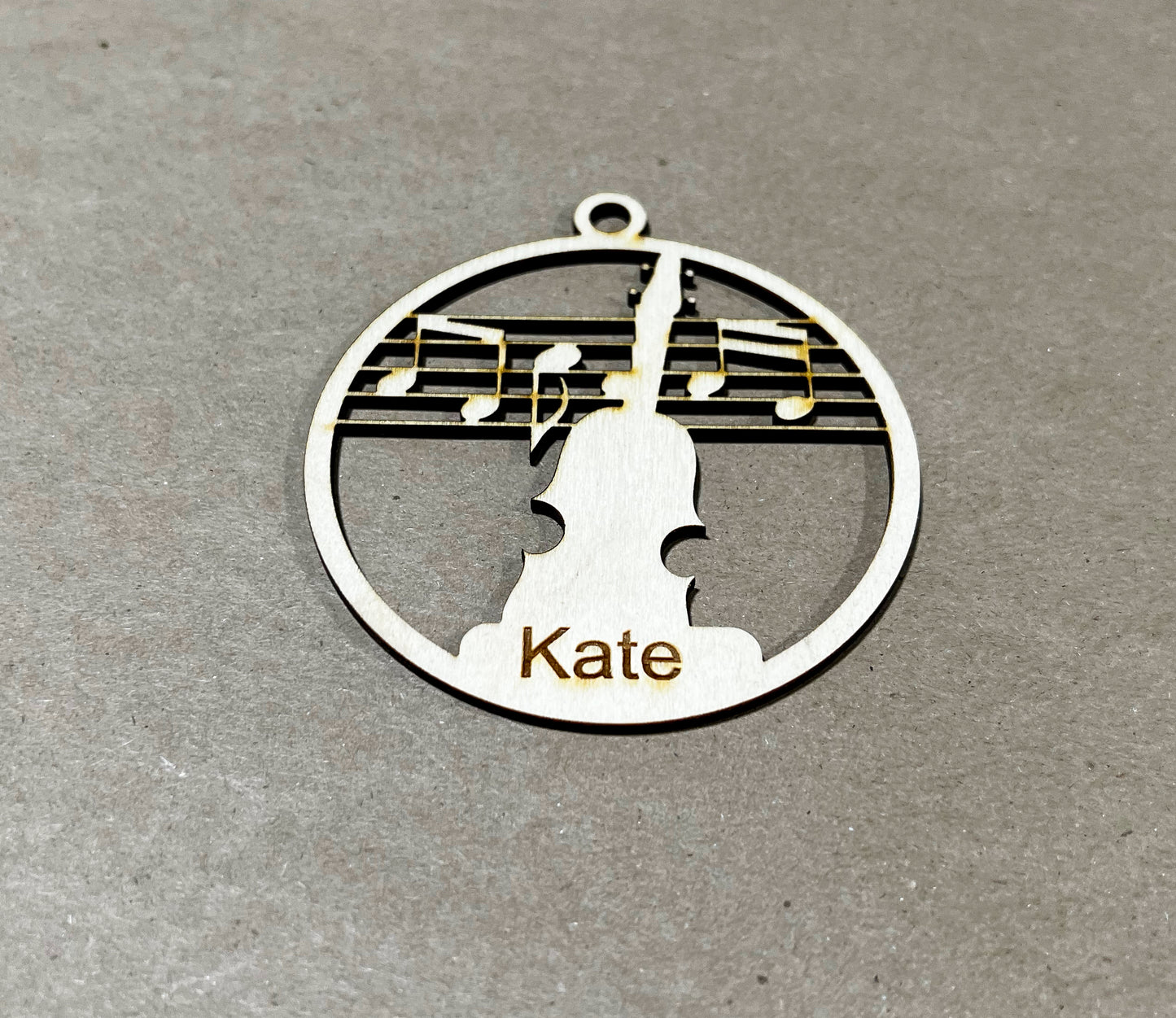 Music Ornament, Wooden Sports Ornament, Sports Ornament, Engraved Ornament, Laser Engraved Wood Ornament