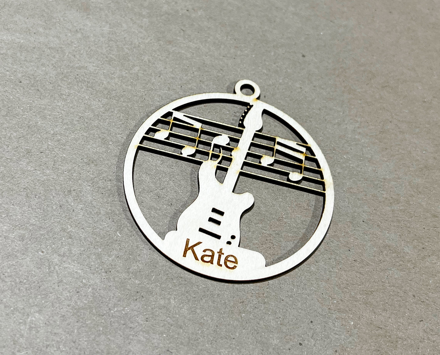 Music Ornament, Wooden Sports Ornament, Sports Ornament, Engraved Ornament, Laser Engraved Wood Ornament