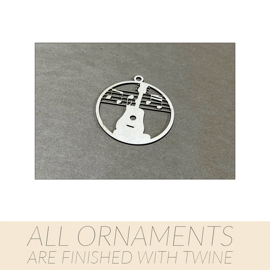 Music Ornament, Wooden Sports Ornament, Sports Ornament, Engraved Ornament, Laser Engraved Wood Ornament