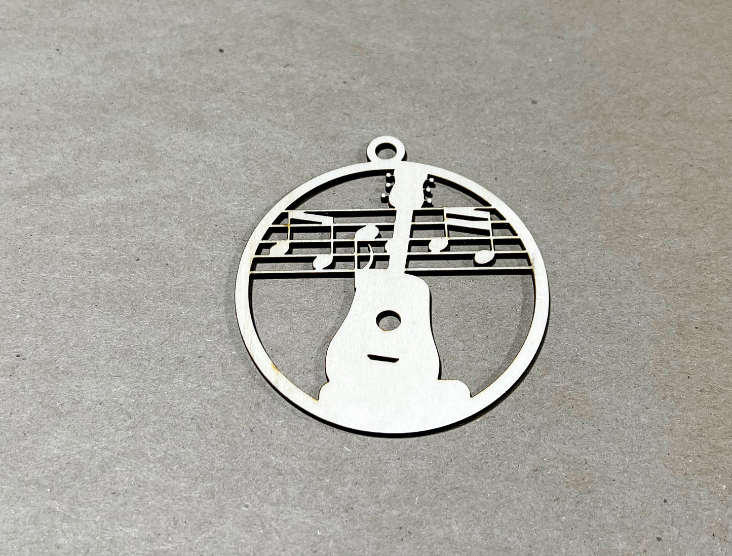 Music Ornament, Wooden Sports Ornament, Sports Ornament, Engraved Ornament, Laser Engraved Wood Ornament