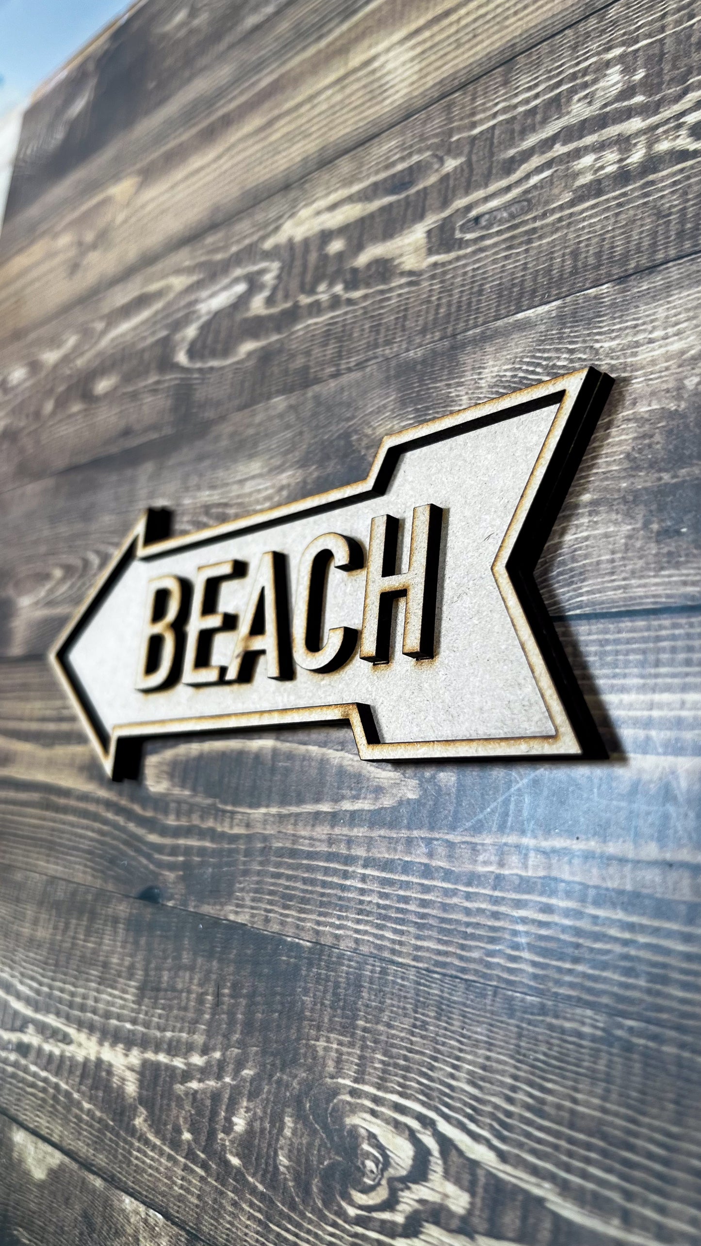 Beach Arrow sign DIY - Ideal for DIY Projects and Custom Painting
