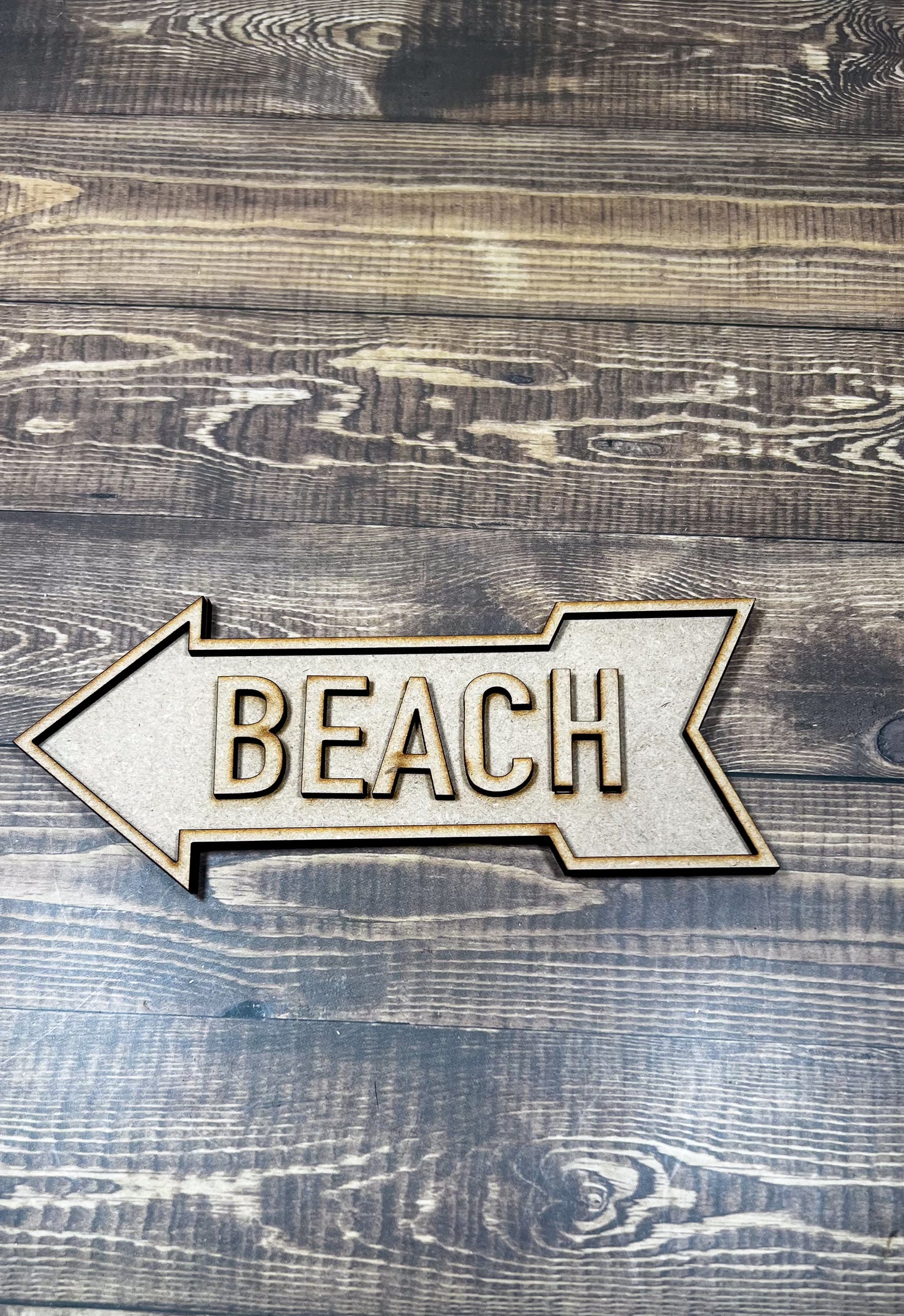 Beach Arrow sign DIY - Ideal for DIY Projects and Custom Painting
