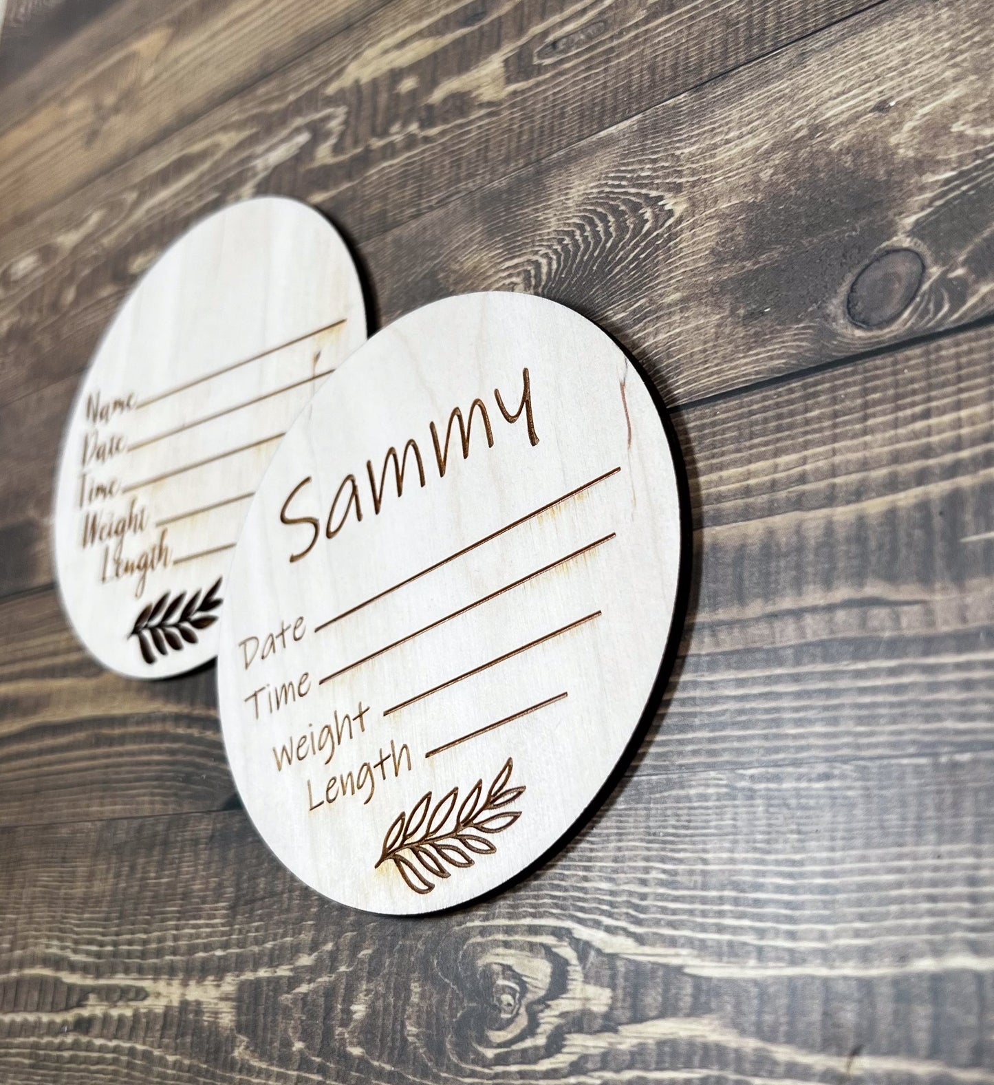 Wooden Birth Announcement Sign, Perfect for Hospital Newborn Photos and Baby Shower Gifts