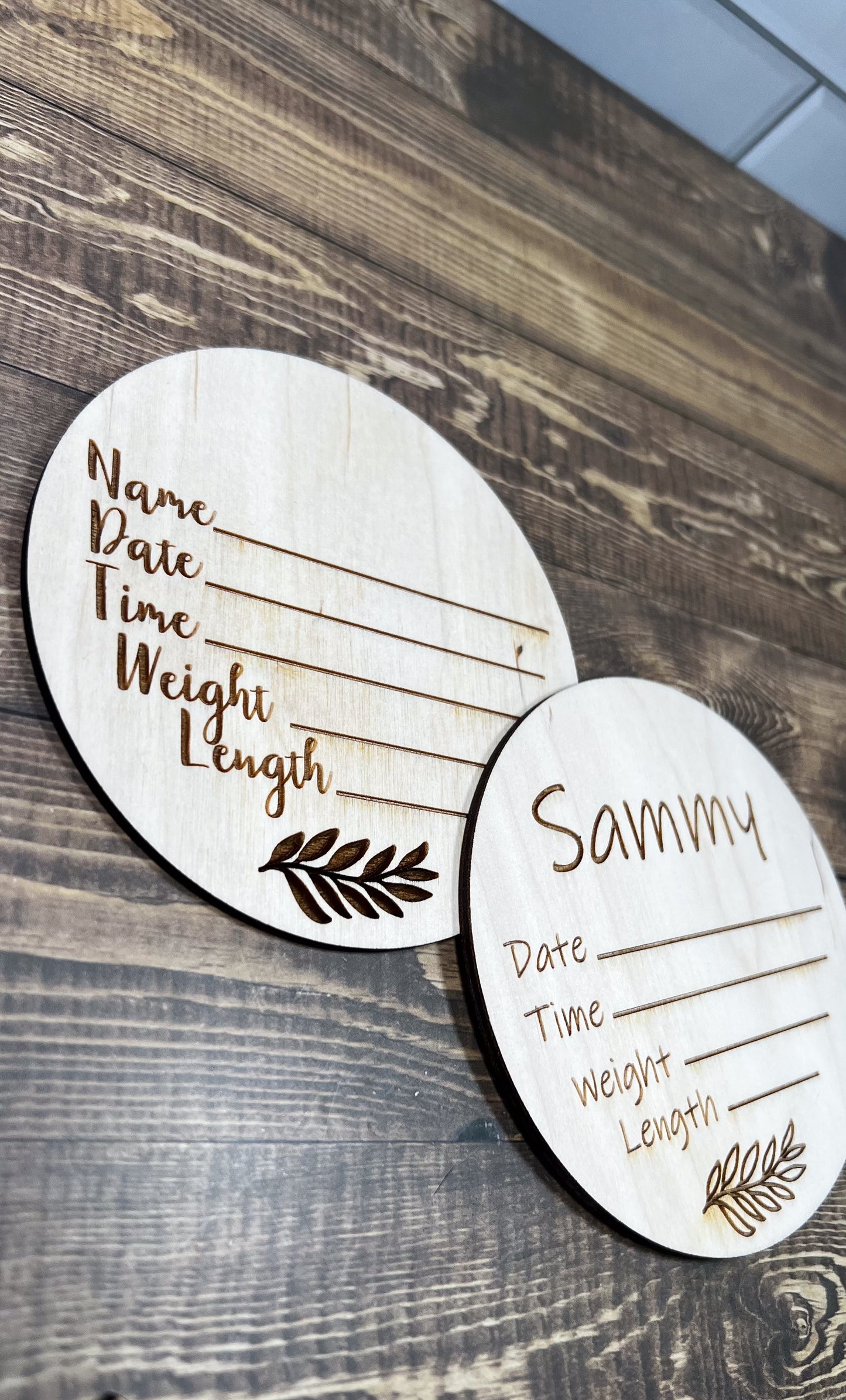Wooden Birth Announcement Sign, Perfect for Hospital Newborn Photos and Baby Shower Gifts