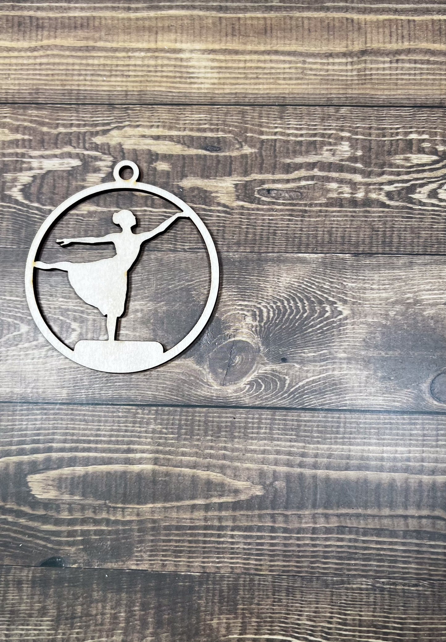 Dancing Wooden Sports Ornament, Sports Ornament, Engraved Ornament, Laser Engraved Wood Ornament