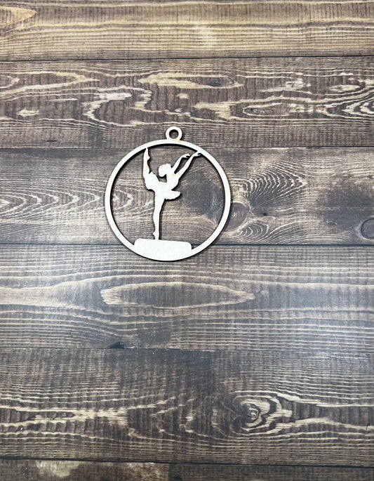 Ballet Wooden Sports Ornament, Sports Ornament, Engraved Ornament, Laser Engraved Wood Ornament