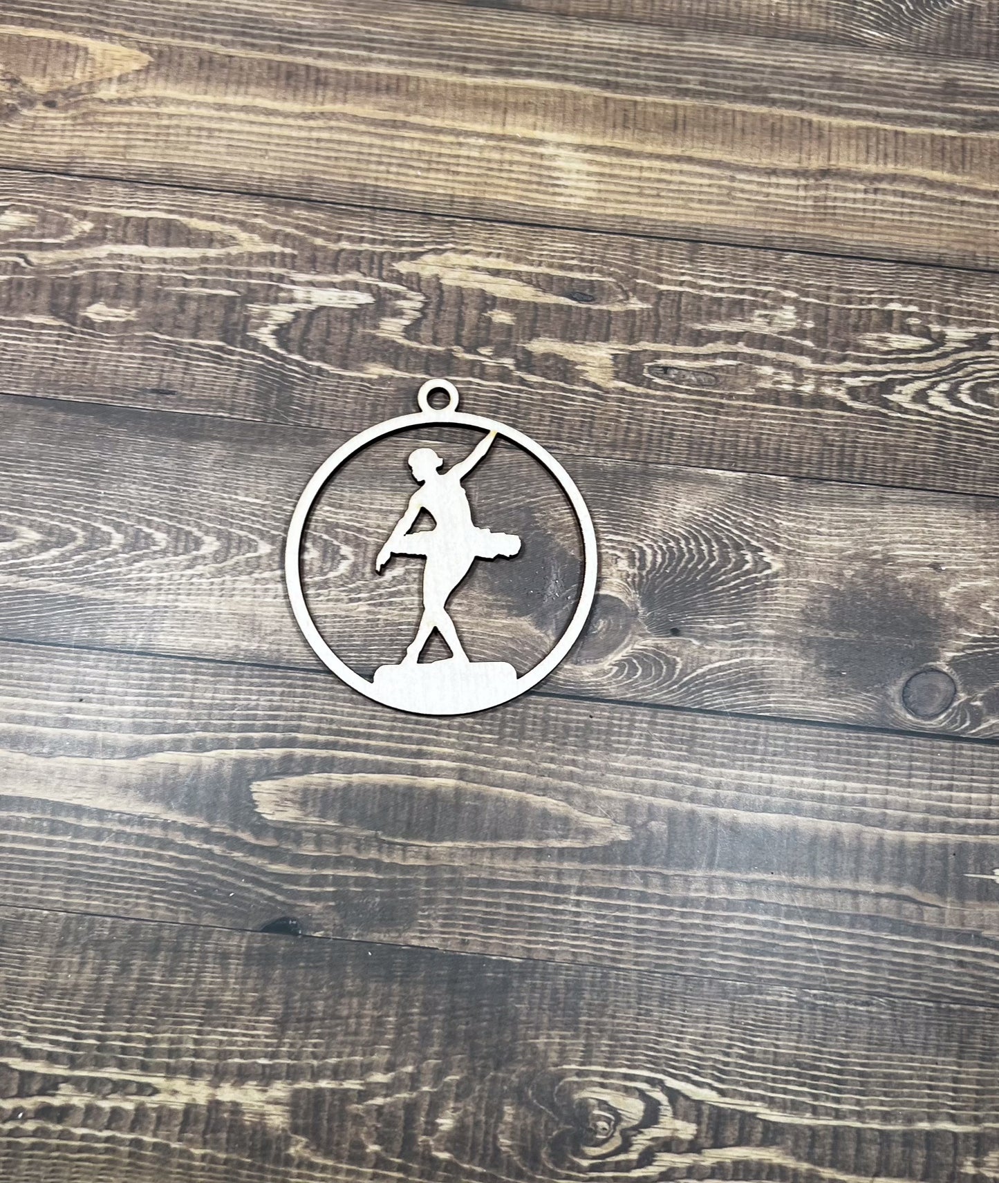 Ballet Wooden Sports Ornament, Sports Ornament, Engraved Ornament, Laser Engraved Wood Ornament