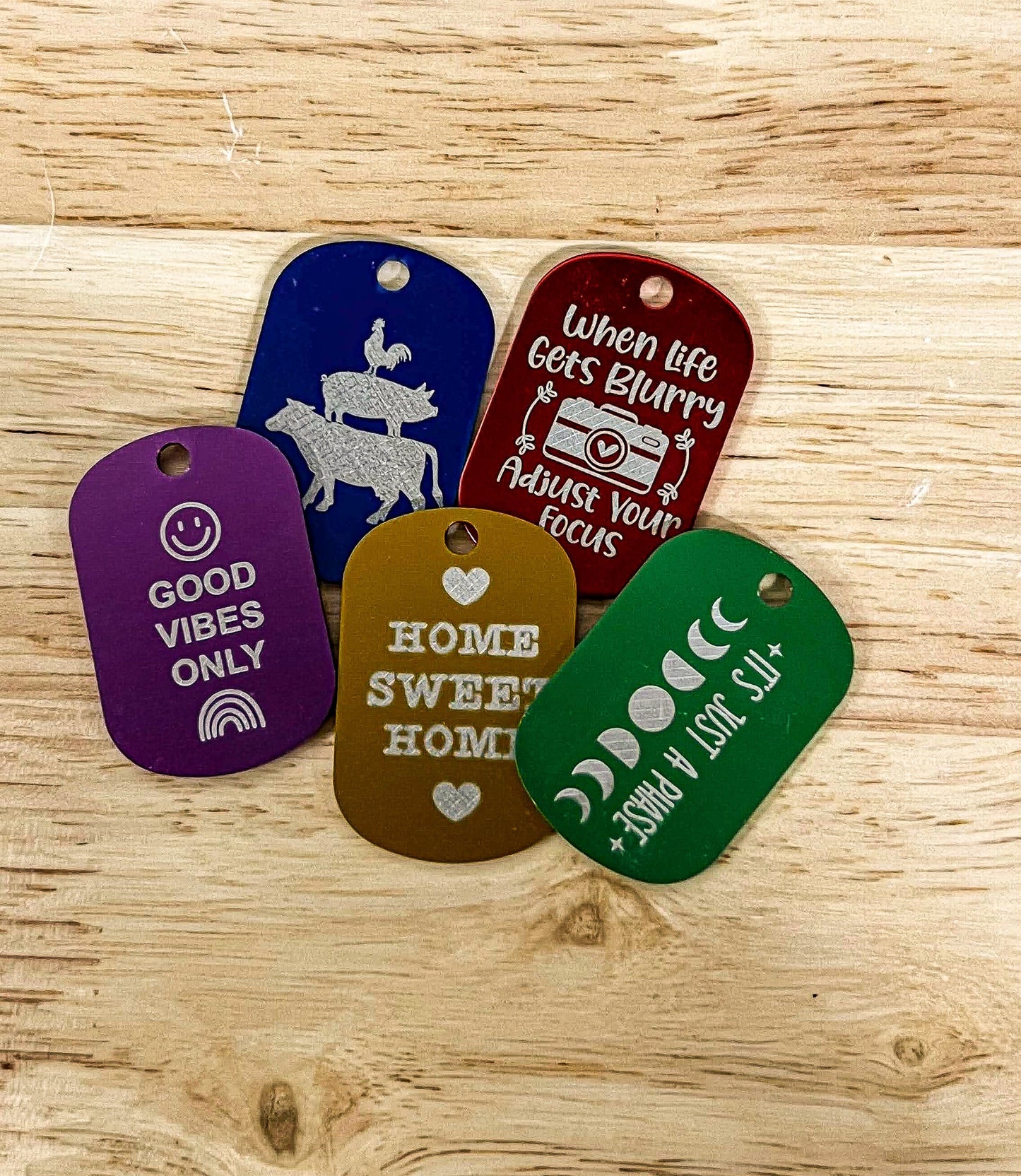 Farm Animal Keychain, Stacked Animal Keychain