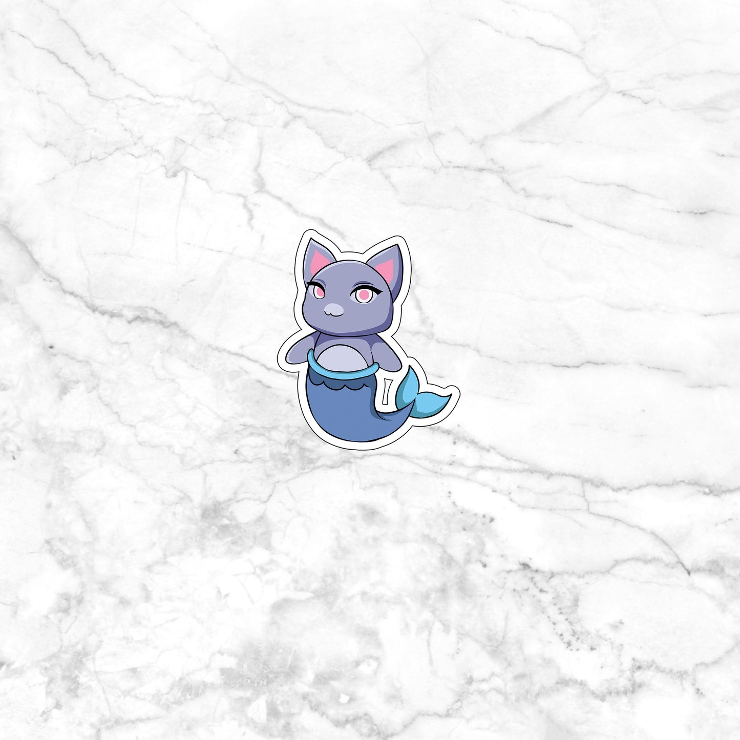 Cat Mermaid 6 Stickers