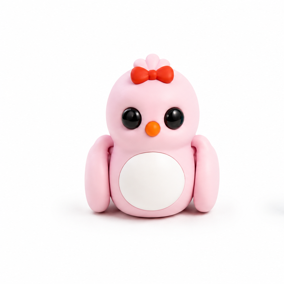 Mini Love Bird Fidget Girl(Pink)  | Articulated Flexi Animal