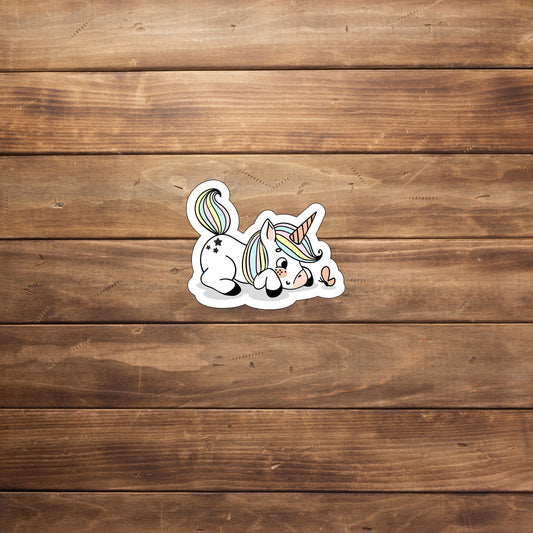 Cute Unicorn Printable Sticker 6 Stickers