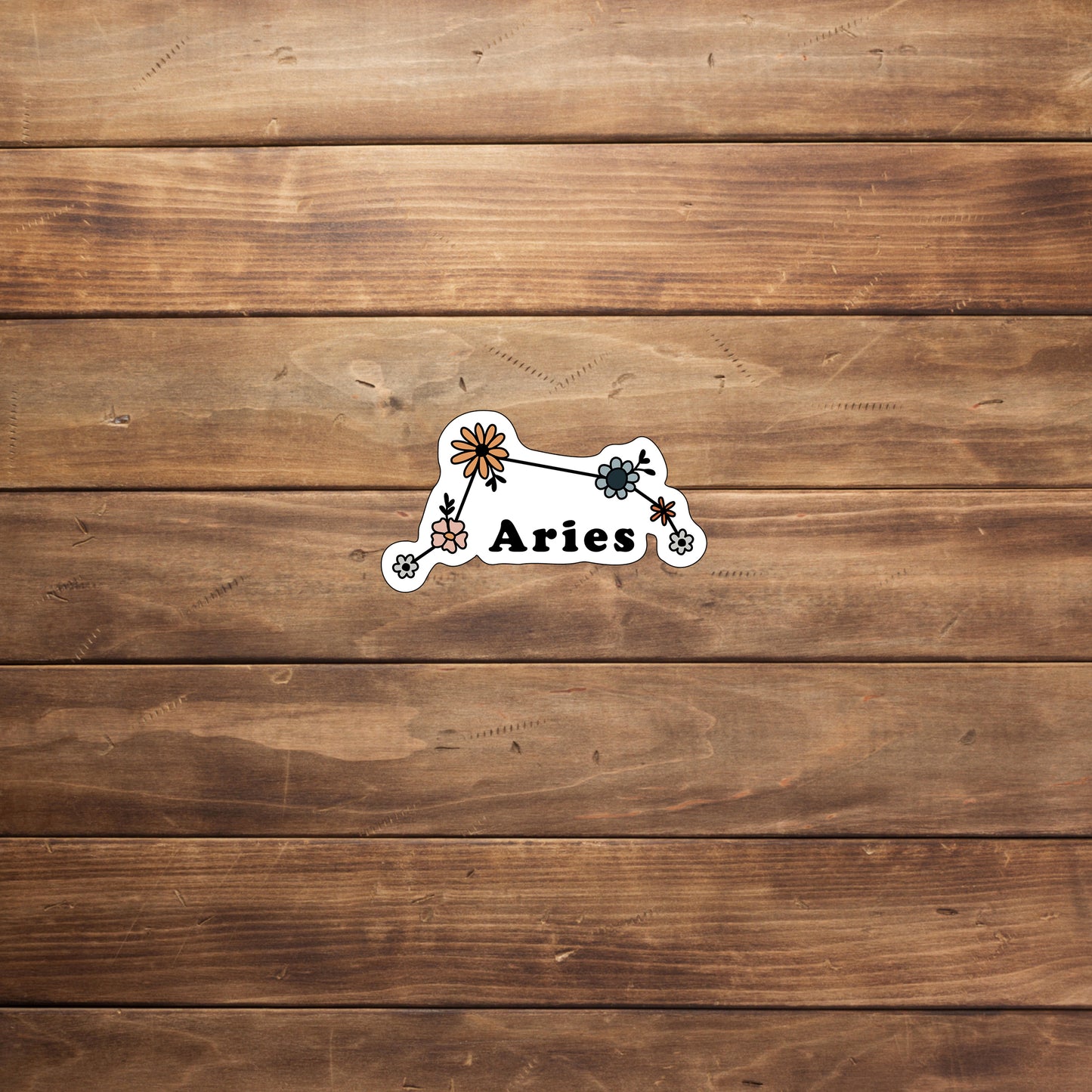 Floral Zodiac Aries Stickers