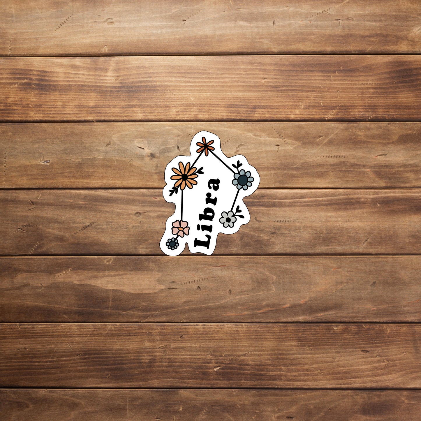 Floral Zodiac Libra Stickers