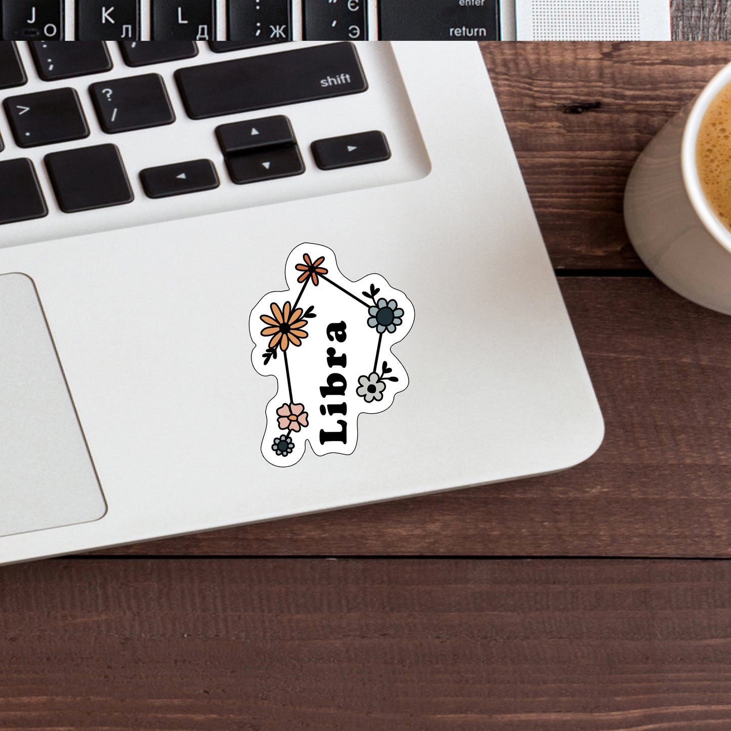 Floral Zodiac Libra Stickers