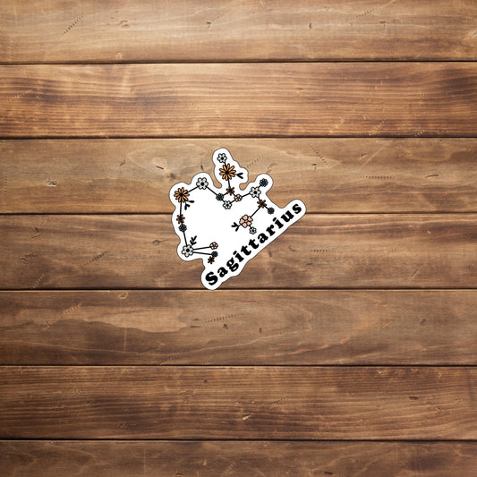 Floral Zodiac Sagittarius Stickers