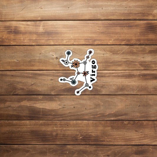Floral Zodiac Virgo Stickers