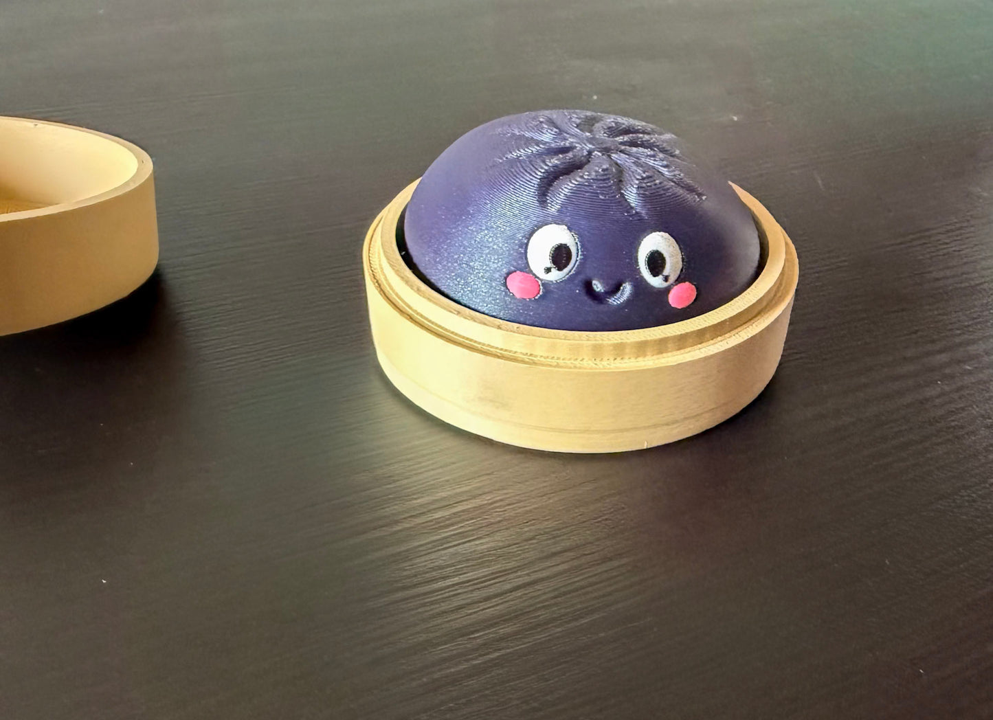 Dumpling Clicker | Cute Fidget Desk Toy with Bamboo Steamer