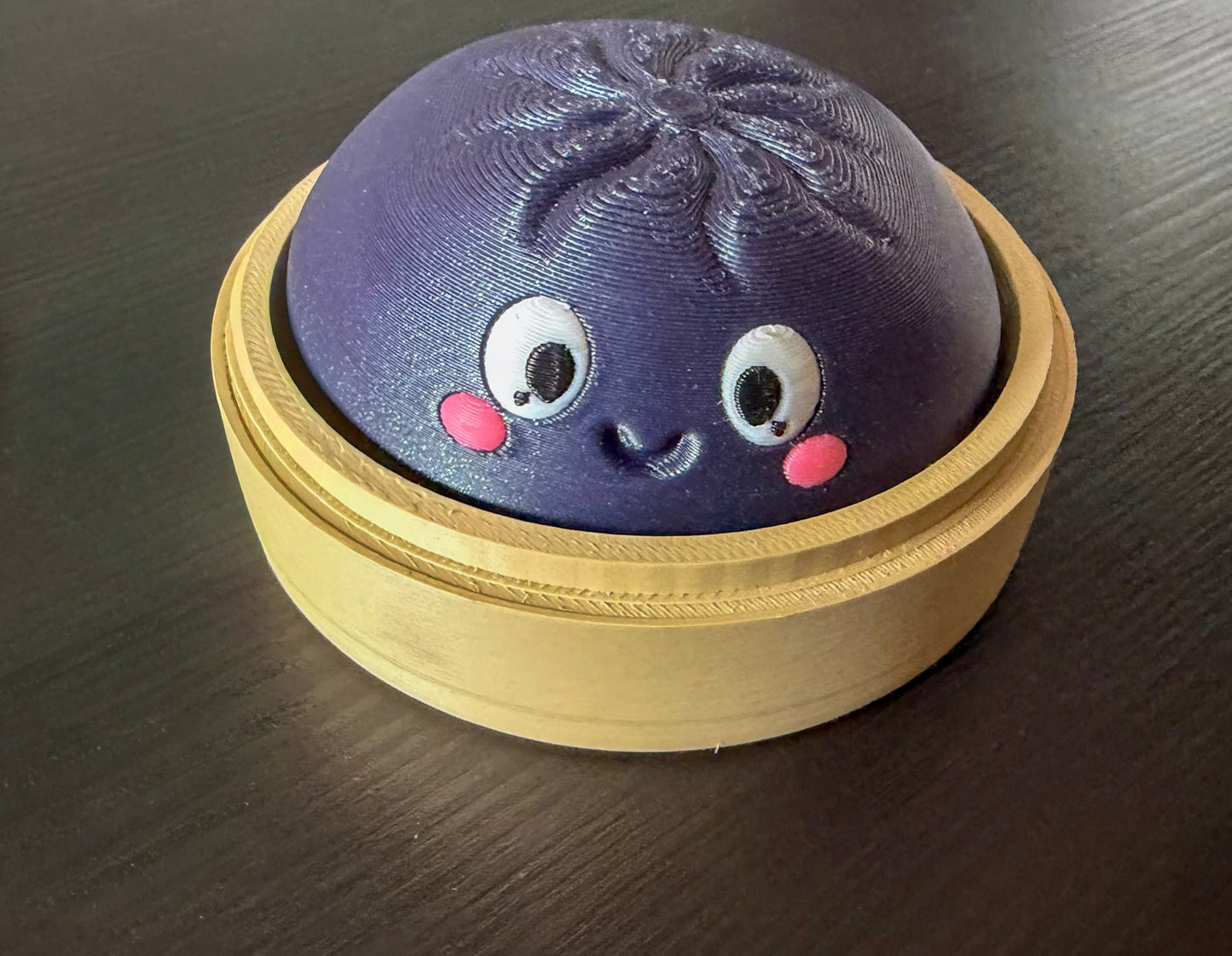 Dumpling Clicker | Cute Fidget Desk Toy with Bamboo Steamer