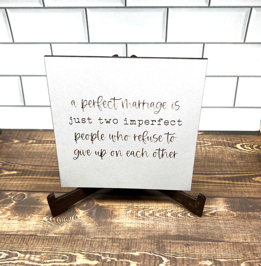 Marriage  "5x5 " sign, Scrabble Tile, Wall Art