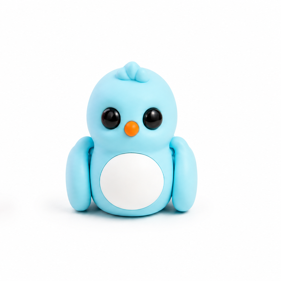 Mini Love Bird Fidget Boy(Blue)  | Articulated Flexi Animal
