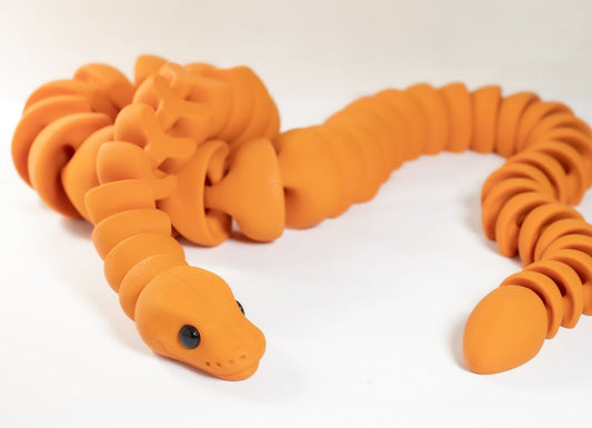 Articulated Ball Python Snack, Fidget Figurine , Desktop Figurine