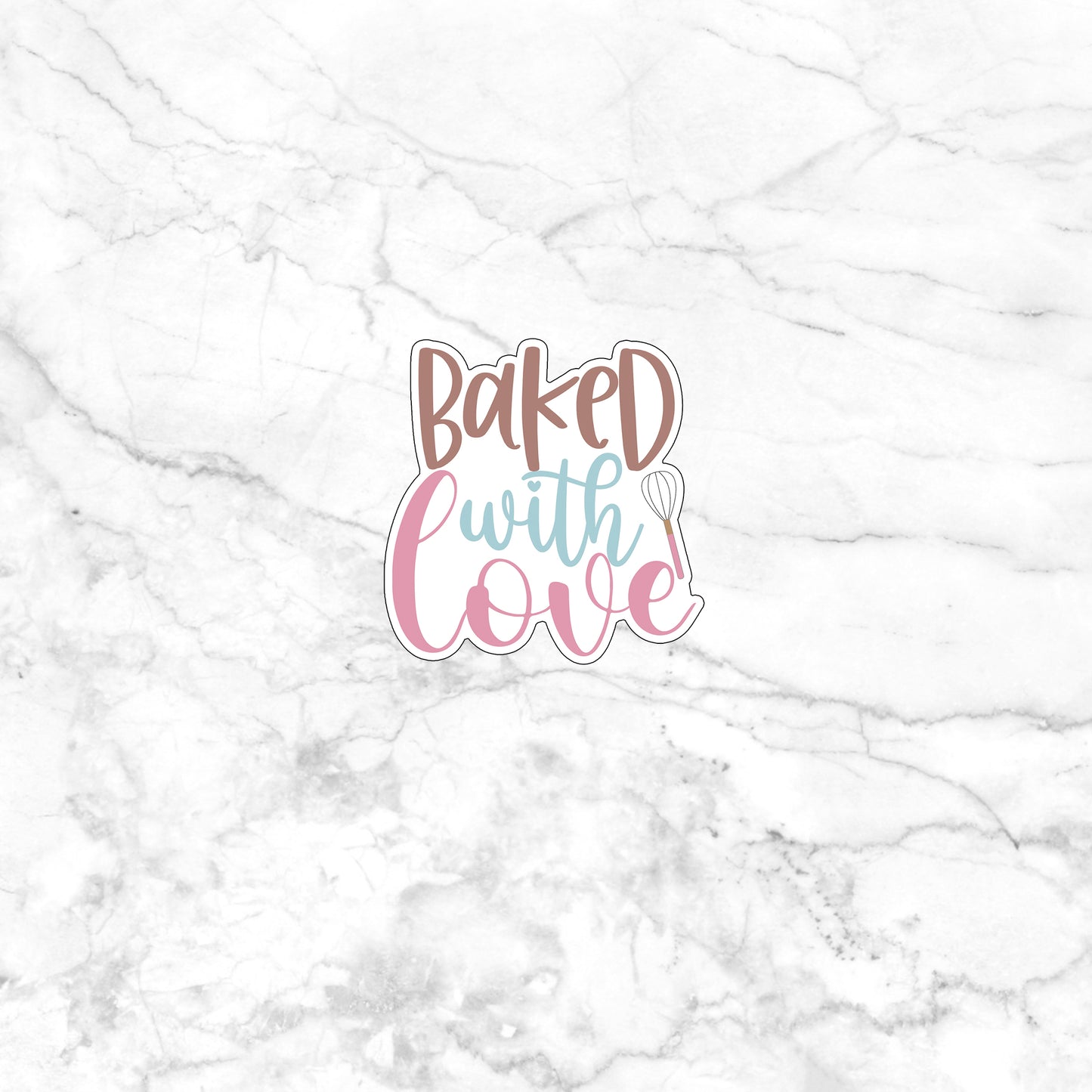 baked with love sticker, Baked with Love Sticker