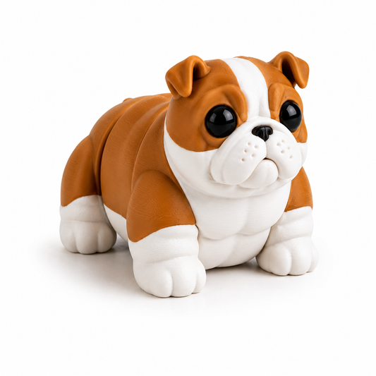 Mini Bull Dog Fidget | Articulated Flexi Animal