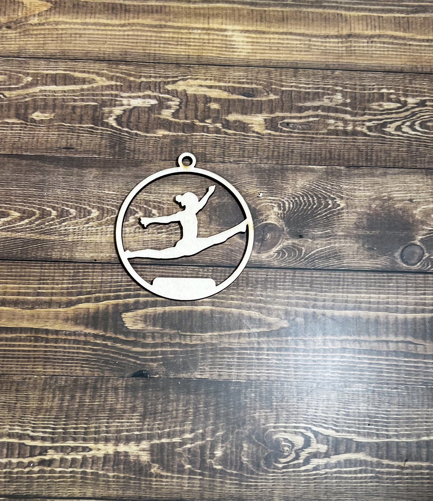 Gymnastic Ornament, Wooden Sports Ornament, Sports Ornament, Engraved Ornament, Laser Engraved Wood Ornament