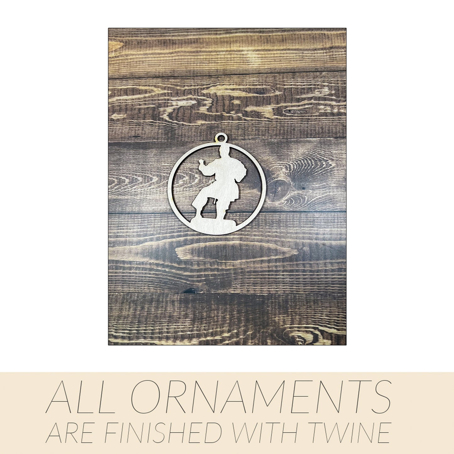 Karate Ornament, Wooden Sports Ornament, Sports Ornament, Engraved Ornament, Laser Engraved Wood Ornament