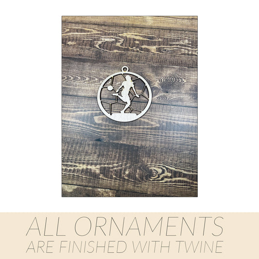 Soccer Ornament, Wooden Sports Ornament, Sports Ornament, Engraved Ornament, Laser Engraved Wood Ornament