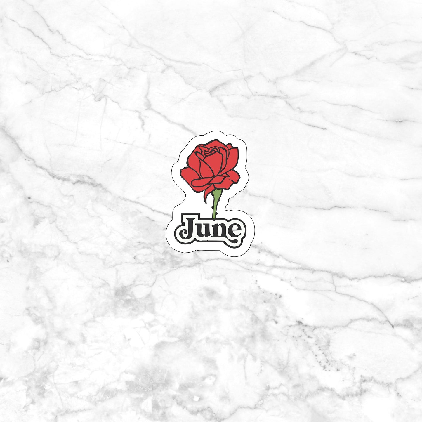 June Flower Sticker