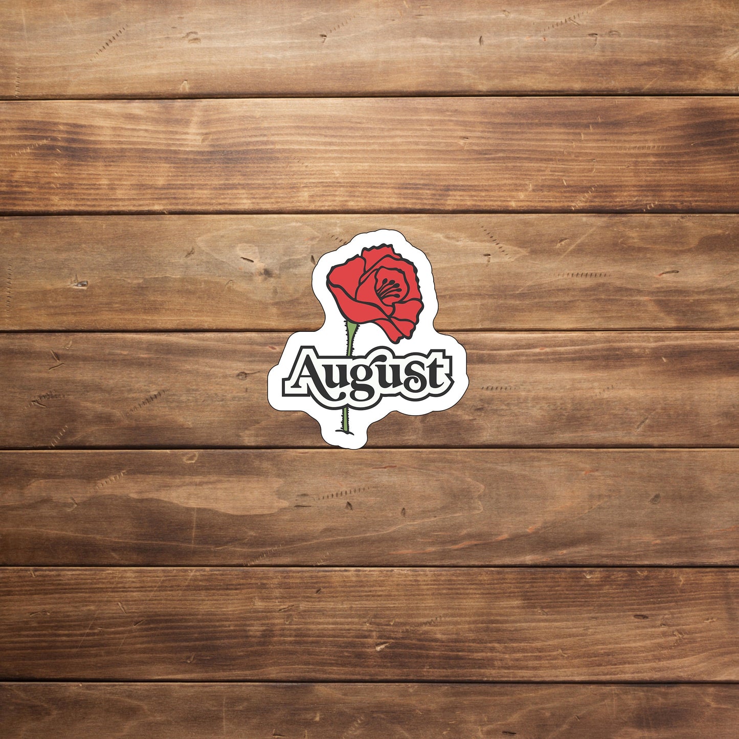 August Flower Sticker